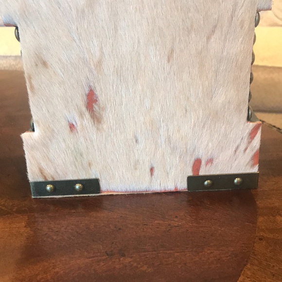 Artist Made Cowhide Southwestern Wine Rack - Picture 8 of 11